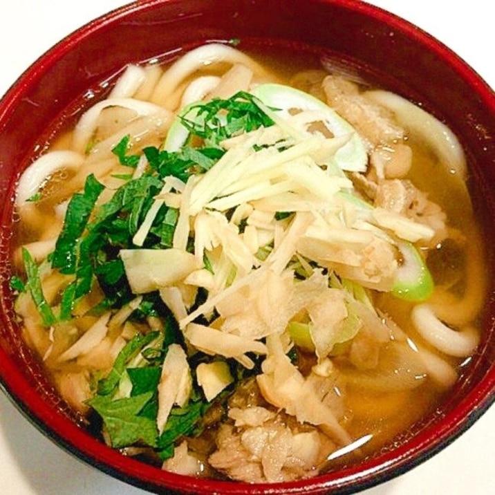 薬味たっぷり☆新生姜うどん